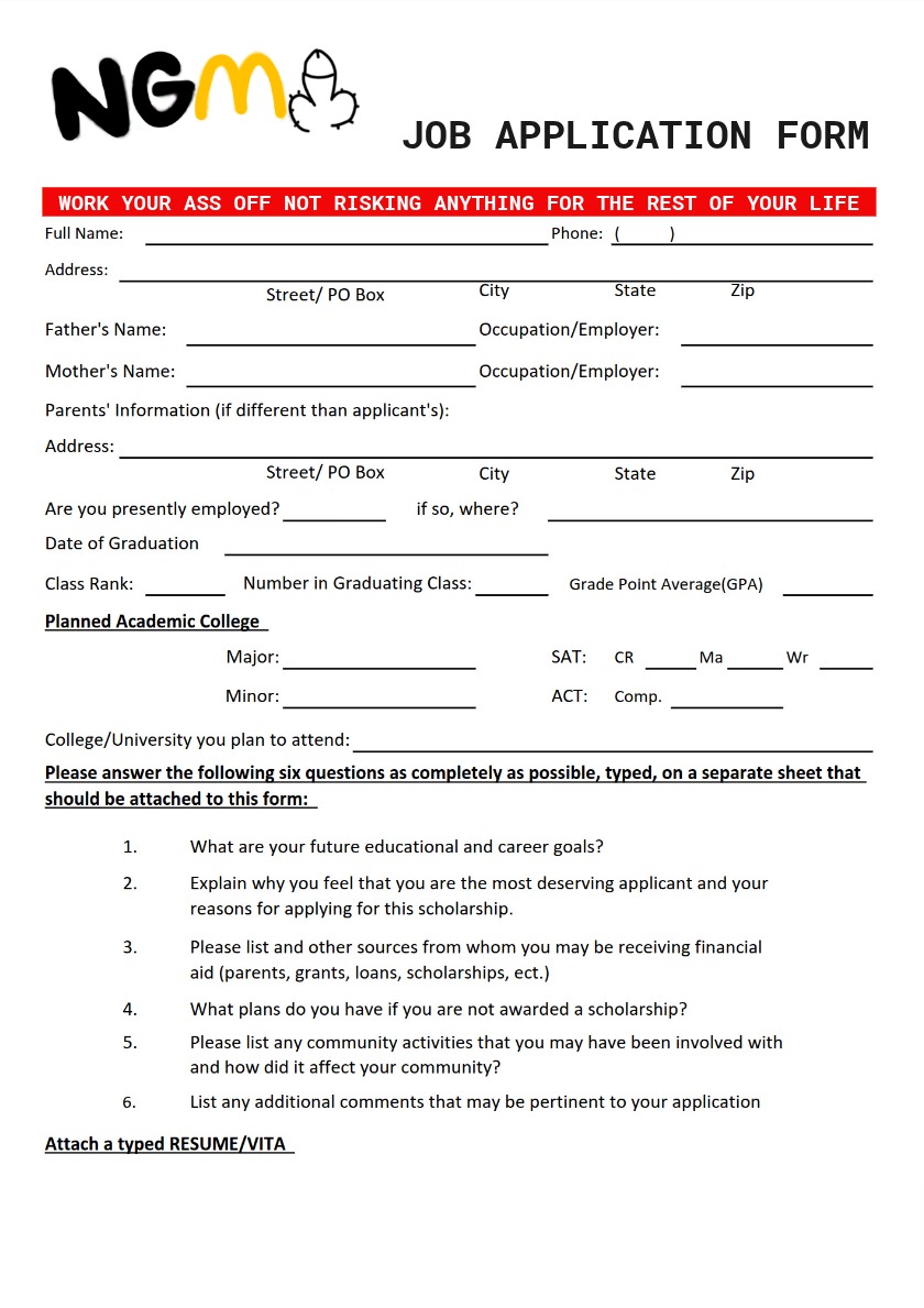 Job Application Form